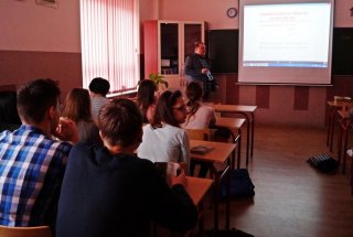 Spotkania w szkołach powiatu z przedstawicielami Lokalnej Grupy Działania „Zielony Wierzchołek Śląska”